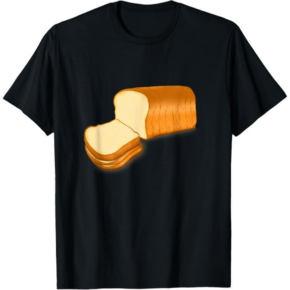 Loaf of Sliced Bread T-ShirtMen and women, Black T-shirt, size: Extra large S-4XL