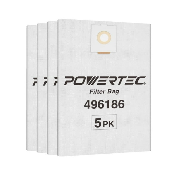 POWERTEC 75038 Sac Filtrant pour Festool 496186 Compatible CT 36, 5PK