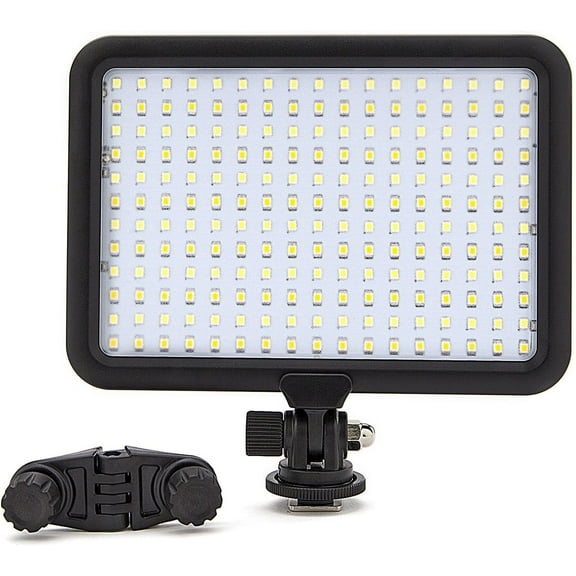 Focus Camera Video Light – 204 LED Dimmable, Ultra Slim and High Power On-Camera Lighting Panel - Built-in Color Temperature Switch – Universal Hot Shoe for Sony, Canon, Nikon, Pentax, DSLR Cameras