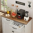 thumbnail image 5 of Aiho 35" Coffee Bar Cabinet, Sideboard Buffet Cabinet with 2 Drawers, Adjustable Shelf, 2 Doors, for Kitchen, Living Room - White+Retro, 5 of 11