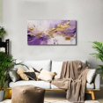 thumbnail image 3 of AatoeaX Purple Abstract Canvas Wall Art Living Room Purple and Gold Canvas Picture Wall Decor Gold Splash Prints Bright Colorful Painting Wall Decor for Bedroom Office Modern Abstract Home Decoration, 3 of 4