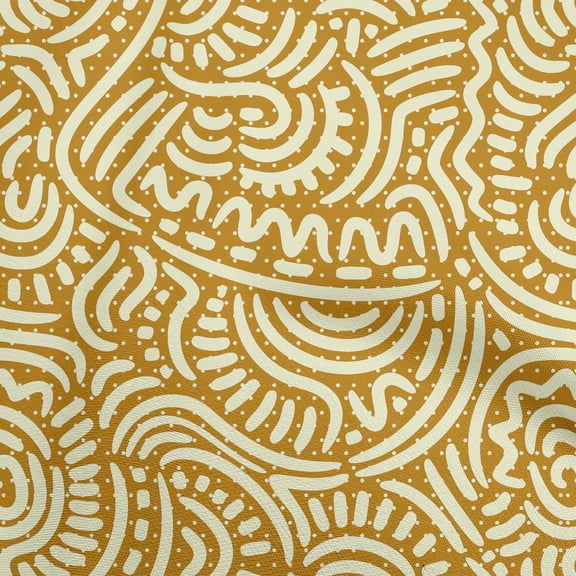 oneOone Cotton Flex Dark Mustard Fabric Japanese Sewing Fabric By The Yard Printed Diy Clothing Sewing Supplies 40 Inch Wide