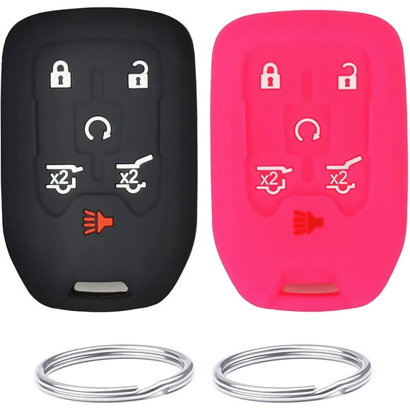 REPROTECTING Silicone Rubber Key Fob Cover Compatible with 2014-2021 Chevrolet Suburban Tahoe GMC Yukon Yukon XL HYQ1AA