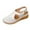 White, variant on Women's Closed-Toe Platform Sandals - Adjustable Back Strap & Perforated Upper, Round-Toe Chunky Heel Beach Shoes for Summer