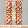 thumbnail image 3 of Botanical Curtains 2 Panels Set, Vintage Style Colorful Poppy Flower Garden in Lively Summer Season Art Print, Window Drapes for Living Room Bedroom, 56"W X 95"L, Multicolor, by Ambesonne, 3 of 5
