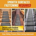 thumbnail image 5 of Ottomanson Outdoor Rubber Stair Treads 10" x 30" (5 Pack) – Non-Slip Stair Mats, Gray, 5 of 7