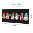 thumbnail image 2 of Rocae Happy Pride Gnome for Gaming Mouse Pad, Mouse Pad Large, Office Computer Keyboard Mousepad, Keyboard and Mouse Pad with Stitched Edges,31.5 x 11.8 in, 2 of 5