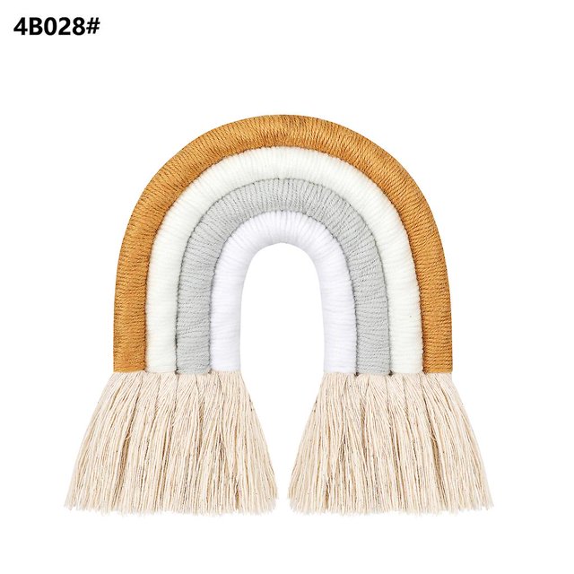 6 Decoración bohemia macramé arcoíris colgante de pared para bebés, niñas, niños, habitaciones infantiles, regalo