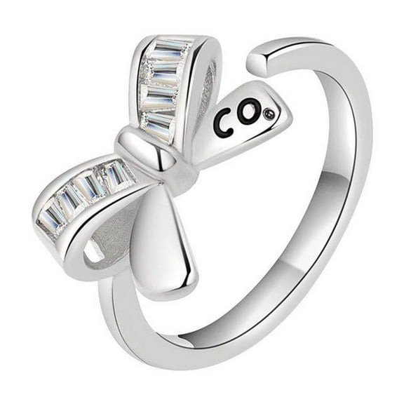 APIPEE Women 925 Sterling Silver Butterfly Cubic Zirconia Thumb Ring Stress Anxiety Rings Women's Jewelry Lady Birthday Mother's Day Gifts