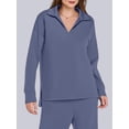 thumbnail image 4 of Conjuntos de Dos Piezas para Mujer, Moda de Otoño 2025, Pantalones Anchos, Conjunto de Estar por Casa, para Viajes y Vacaciones. Azul Gris L, 4 of 8