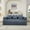 Blue, variant on MAYEERTY 78.8" Blue Chenille Convertible Floor Sofa Bed, No Assembly Modular Couch with Pillows for Living Room Studio