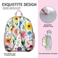 thumbnail image 5 of Floral Pattern Backpack Backpack for School,Cute School Bag,Schoolbag with Adjustable Shoulder Straps & Padded Back,13.8"x11.4"x6", 5 of 6