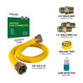 thumbnail image 4 of PROCURU Kit de Connecteur Flexible à Gaz 5/8 Pouces OD x 18 Pouces pour Cuisinière, Four, Acier Inoxydable Résistant aux Intempéries avec Revêtement de Protection, 4 of 4