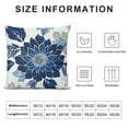 thumbnail image 5 of Chilfamy Spring Dahlia Pillow Covers, White Gray Navy Blue Pillowcase Modern Gometric Floral Decorations Outdoor Throw Pillows Summer Farmhouse Flower Cushion Case for Sofa Couch, 5 of 5
