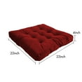 thumbnail image 6 of 2 Pack Floor Pillow Meditation Pillow Solid Thick Tufted Seat Cushion For Living Room Wine Red, 6 of 12