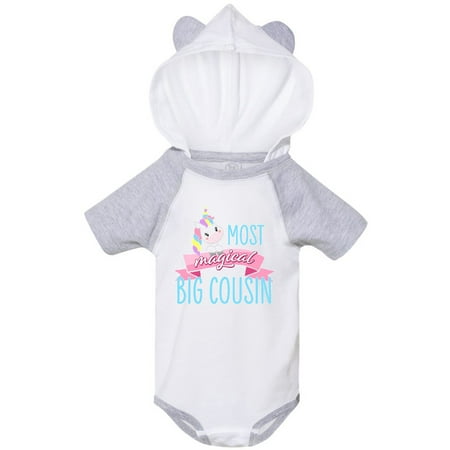 

Inktastic Most Magical Big Cousin- cute unicorn Gift Baby Girl Bodysuit
