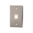 thumbnail image 1 of C2G Multimedia - Plaque de Montage - Acier Inoxydable - 1 port, 1 of 12