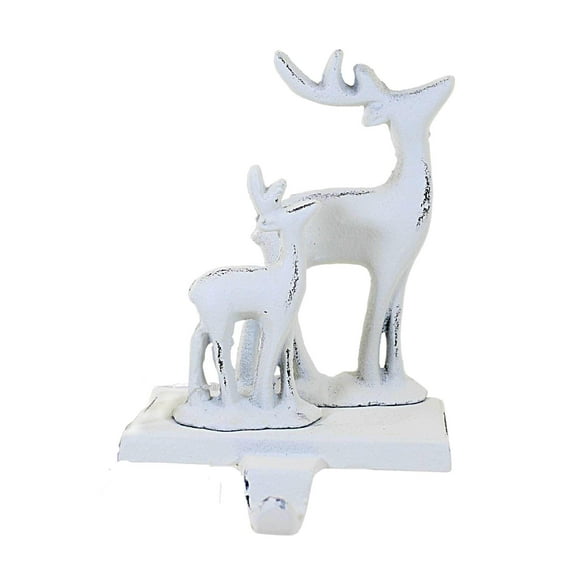 Christmas Deer Stocking Holder Iron Antique Finish Fawn A25375