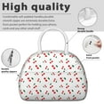 thumbnail image 4 of Cherry Lunch Bag for Women – Cute Red & Pink Fruit Print Tote, Sweet Aesthetic Design with Art Illustration, Insulated & Leakproof for Work, Picnic, or Cherry Lovers, 4 of 6