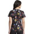 thumbnail image 4 of Tooniforms Scrubs Top For Women V-Neck Print TF614, 4 of 7