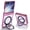 Purple, variant on For Samsung Galaxy Z Flip 7 Phone Case,360°Rotatable Ring Kickstand,With Hinge Protection,Compatible with Mag-Safe,Transparent Back Design,Shockproof Rugged Durable Phone Case,Red