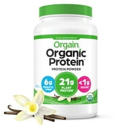 Orgain Organic Vegan 21g Protein Powder, Plant Based, Vanilla Bean 2.7lb