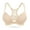 Beige, variant on Push Up Front Closure Plunge Bras for Women Thick Padded Lace Racerback Underwire Bra, Beige 36B