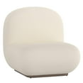 thumbnail image 1 of Contemporary Boucle Fabric Accent Chair - Ivory, 1 of 7
