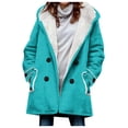 thumbnail image 4 of HTNBO Womens Winter Coats Outerwear Ladies Fleece Jackets with Hood Long Coats for Cold Weather Christmas Fashion, 4 of 4