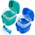 thumbnail image 4 of KALAKALA Black Denture Soaking Container Partial Denture Case, Orthodontic Retainer Cleaning Case Denture Cleaner Container Dentures Teeth Cup with Strainer and Lid Waterproof, 4 of 6