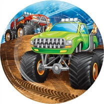 96 Count Bulk Pack Monster Truck Dessert Plates