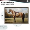 thumbnail image 4 of Stupell Industries Transitional Show Ready Horse with Saddle Brown Floating Frame Canvas Art, 25 x 17, by Petals Prints Design, 4 of 8