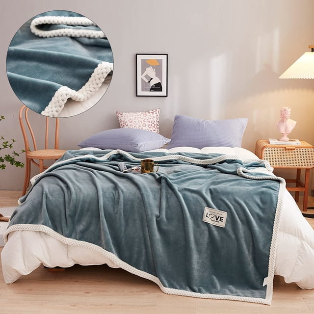 OYANIA Cobija Suave y Caliente de Forro Polar, Manta para Cama Sofá Frazada Matrimonial Interiores Exteriores Viajes Hogar,Cobija Fria,Manta Enfriamiento 180 x 200 cm (Verde)