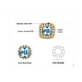thumbnail image 3 of Jewelrypalace Marquise Halo 1ct Cushion Cut Genuine Sky Blue Topaz Cubic Zirconia CZ Stud Earrings 925 Sterling Silver Gold Plated, 3 of 6