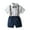 Navy, variant on vdgthytj Toddler Baby Boy Formal Short Set Summer Outfit Kids Short Sleeve Bowtie Shirt Suspender Shorts Suit