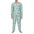 thumbnail image 3 of Sikiie Sea Shells 2 Mens Pajama Set, Soft Warm Long Sleeve Sleepwear, Cozy Button-Down Pjs for Men-, 3 of 7