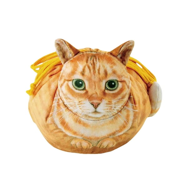 Drawstring Makeup Bag for Cat Enthusiasts Travel Cosmetic Storage Pouch Flat Organizer Women's Portable Accessory