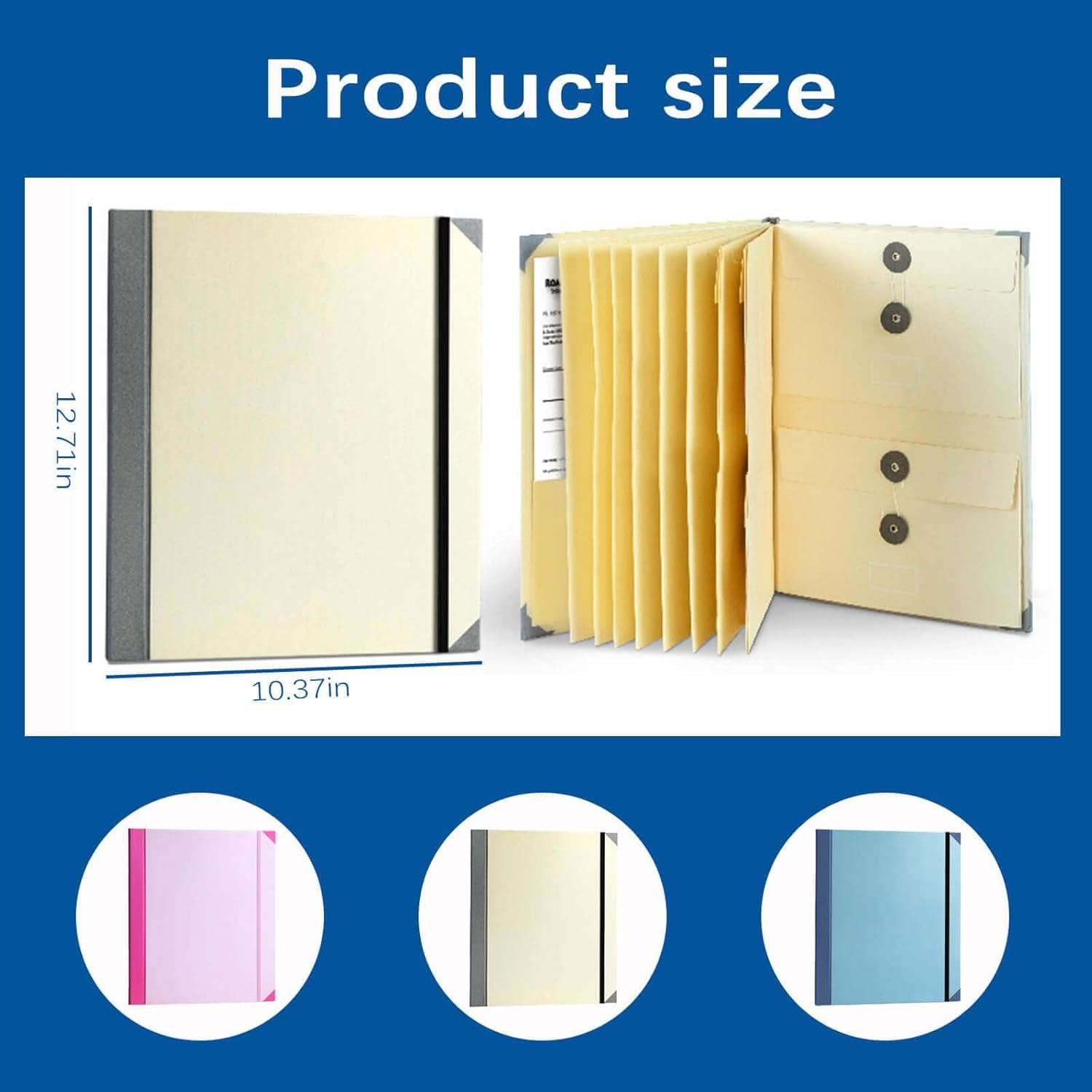 if I Die Binder - Document Organizer Binder with Pockets – Important Papers Storage Folder for Home, Office & Travel, Portable Plastic File Holder