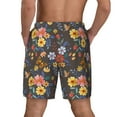 thumbnail image 4 of Goofa Colorful Flowers with Butterfly Printed Men's Swim Trunks Board Shorts Quick Dry Mens Swimming Trunks with Compression Liner,Breathable Fit Hawaii Beach Shorts-Small, 4 of 9