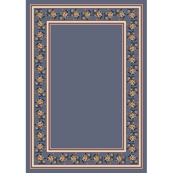 Milliken Design Center Area Rug ROSALIE LAPIS Rosalie Lapis Petals Bulbs 5' 4" x 7' 8" Rectangle