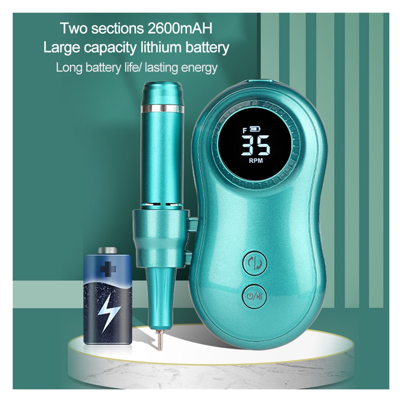 Nail Drill Machine 35000RPM Electric Portable Rechargeable Long Battery Life For Manicure Pedicure With Cutter Art Machine Tool