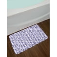 thumbnail image 2 of Aqua Jellyfish Bath Mat, Illustration of Scattered Fish Type Swimming Oceanic Environment Elements, Plush Bathroom Decor Mat with Non Slip Backing, 29.5" X 17.5", Violet White, by Ambesonne, 2 of 2