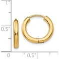 thumbnail image 5 of 14K Yellow Gold Polished Hollow Hoop Earrings (14 X 15) Made In Turkey tl610, 5 of 6
