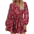 thumbnail image 1 of Mujeres Pantalones Cortos Casual, Floral V-Cuello Sudadera Romper, Cintura Elástica de Moda con Bolsillos Verano, 1 of 5