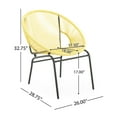 thumbnail image 4 of Christopher Knight Home Nusa Outdoor Wicker Club Chair (Set of 2) by  Yellow, 4 of 9