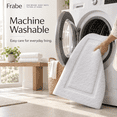 thumbnail image 6 of Frabe Ultra Soft Bathroom Rugs Absorbent, Non Slip Bath Mat 16" x 24", Machine Washable with Rubber Backing, Quick Dry, Premium Microfiber Plush Carpet for Bathtub and Shower Floor, White, 6 of 11
