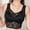 Black, variant on Women's Sexy Lace Bra, Solid Color Tank Top Wire Free Breathable Traceless Daily Underwear Blue L