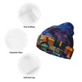 thumbnail image 3 of Lsque Neon Shanghai Cityscape Night Pattern Knitted Beanie, Unisex Winter Hat, Knit Hat Winter Beanies Thick Fisherman Beanies Cuffed Plain Skull Caps, 3 of 6