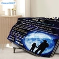 thumbnail image 3 of LHSHID Custom Blanket for Dad from Daughter Soft Personalized Blanket for Papa Grandpa from Granddaughter Customize Sherpa Blanket for Uncle from Niece 40"x50", 3 of 7
