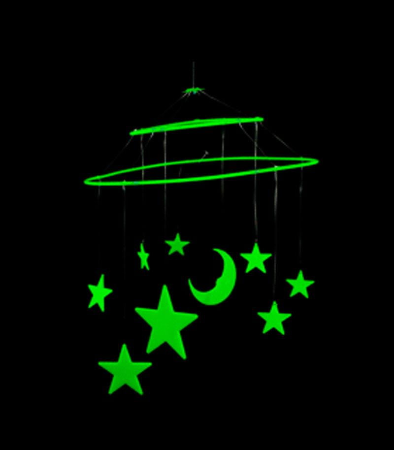 DirectGlow 9 Piece Glow in The Dark Star Hanging Mobile